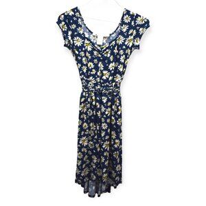 American Rag Dress XXS Womens Floral Maxi Boho V Neck Multicolor Cottage Core